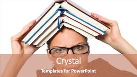  Presentation with purple - Theme featuring young woman in purple costume background and a coral colored foreground