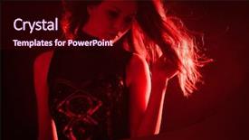  Presentation with light - Amazing PPT theme having young woman in red light backdrop and a wine colored foreground