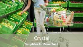  Presentation with sneakers - Slide deck with young-woman-in-sneakers-leaning background and a mint green colored foreground