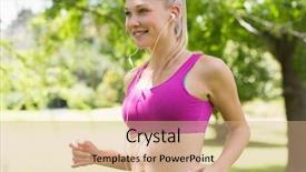  Presentation with amsterdam historical beautiful view - Slide set consisting of young woman in sports bra background and a  colored foreground