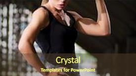  Presentation with normal - Slide deck featuring young woman in uniform with gun normal version background and a tawny brown colored foreground