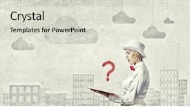  Presentation with hat - Theme enhanced with young-woman-in-white-hat background and a lemonade colored foreground