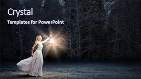  Presentation with white and black woman climbing ladders - Theme featuring young woman in white long background and a wine colored foreground