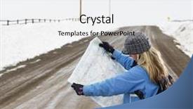  Presentation with dirt - Cool new theme with dirt road looking at map backdrop and a white colored foreground