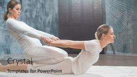  Presentation with massage therapy - Amazing presentation design having young-woman-is-getting-thai backdrop and a light gray colored foreground