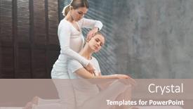  Presentation with massage therapy - PPT layouts featuring young-woman-is-getting-thai background and a coral colored foreground