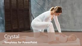  Presentation with massage therapy - Slide deck consisting of young-woman-is-getting-thai background and a coral colored foreground