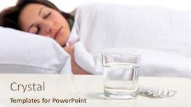  Presentation with sleeping - Amazing theme having young-woman-is-sleeping backdrop and a sky blue colored foreground