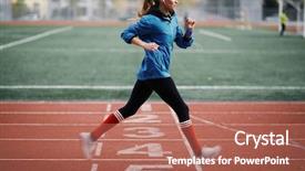  Presentation with lactation young woman breastfeeding - Colorful PPT theme enhanced with young woman keeping herself fit backdrop and a  colored foreground