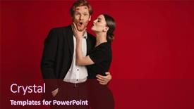  Presentation with lipstick - Presentation with young-woman-kissing-excited-man background and a wine colored foreground