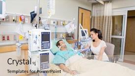  Presentation with critical evaluation - Slide set with young woman looking at critical background and a lemonade colored foreground