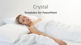  Presentation with rest - Presentation theme with young-woman-lying background and a white colored foreground