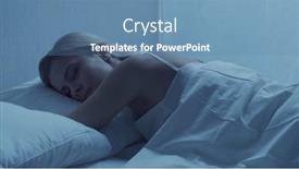  Presentation with rest - Slide deck with young-woman-lying background and a teal colored foreground