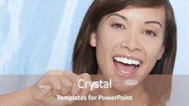  Presentation with naturally - Slide set having young woman make up free background and a coral colored foreground