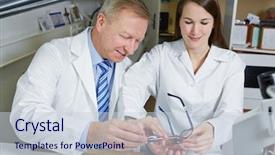  Presentation with apprenticeship - Beautiful slide deck featuring young woman making apprenticeship in workshop at optician backdrop and a lemonade colored foreground