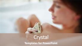  Presentation with face massage spa skin - Amazing presentation having young woman massaging shoulder skin backdrop and a coral colored foreground