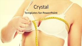  Presentation with breast - Amazing slide set having young woman measuring her breast backdrop and a blonde colored foreground