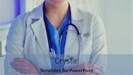  Presentation with medic - Beautiful PPT layouts featuring young-woman-medic-in-white backdrop and a teal colored foreground