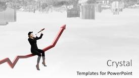  Presentation with mime - Beautiful presentation design featuring young woman mime mixed media backdrop and a white colored foreground