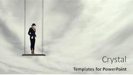  Presentation with mime - Presentation design enhanced with young-woman-mime-mixed-media background and a light gray colored foreground