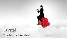  Presentation with mime - Amazing PPT layouts having young-woman-mime-mixed-media backdrop and a white colored foreground