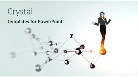  Presentation with mime - PPT layouts having young woman mime background and a sky blue colored foreground