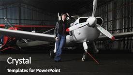  Presentation with old clothes - Cool new presentation design with young woman model in fashion backdrop and a dark gray colored foreground