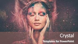  Presentation with woman nude body - Theme consisting of young woman muse with creative background and a coral colored foreground