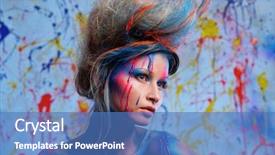  Presentation with woman nude body - PPT theme consisting of young woman muse with creative background and a  colored foreground