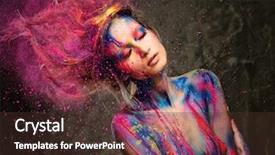  Presentation with hairy body - Cool new slide set with young woman muse with creative backdrop and a tawny brown colored foreground