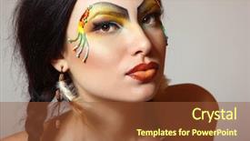  Presentation with native american indian - Audience pleasing presentation consisting of beautiful young woman native american backdrop and a tawny brown colored foreground