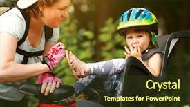  Presentation with young woman diagnosis of sti - Audience pleasing PPT layouts consisting of young woman on a bicycle backdrop and a tawny brown colored foreground