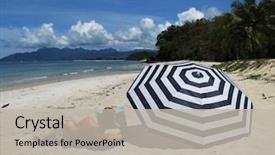  Presentation with being a single woman - Colorful PPT theme enhanced with young woman on a desert backdrop and a  colored foreground