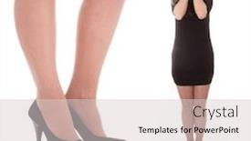  Presentation with horror - Colorful PPT theme enhanced with young woman on a scale in horror under the white background backdrop and a lemonade colored foreground