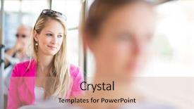  Presentation with how word until page color - Slides consisting of young woman on a streetcar background and a  colored foreground