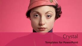  Presentation with pink - Beautiful presentation theme featuring young-woman-on-pink-background backdrop and a red colored foreground