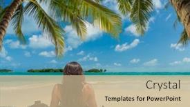  Presentation with indian woman - Theme featuring young-woman-on-the-beach and a  colored foreground