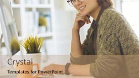  Presentation with young college student diagnosis of sti - Amazing slide deck having young-woman-or-student-using backdrop and a coral colored foreground