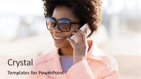  Presentation with african people - Presentation having young woman or teenage girl background and a  colored foreground