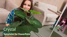  Presentation with personal belongings - Audience pleasing PPT layouts consisting of young-woman-packing-personal-belongings backdrop and a tawny brown colored foreground