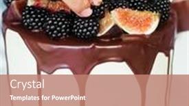  Presentation with pastry chef - Slide set featuring young-woman-pastry-chef background and a coral colored foreground