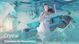  Presentation with flooding - Audience pleasing slides consisting of zero accidents - underwater view in the flooding backdrop and a teal colored foreground