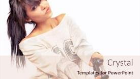  Presentation with video games playing - Beautiful PPT theme featuring young-woman-playing-video-games backdrop and a lemonade colored foreground