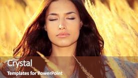  Presentation with blue eyes technology close up - Theme with sexy coquette blond pin up style young woman in blue dress background and a cream colored foreground