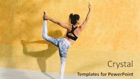  Presentation with yoga - Presentation theme featuring young-woman-practicing-yoga background and a lemonade colored foreground