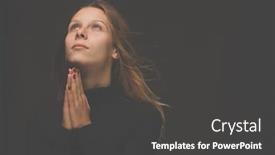  Presentation with god - Slides consisting of young-woman-praying-to-god background and a dark gray colored foreground