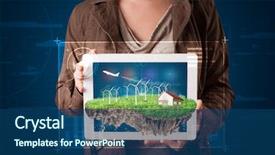  Presentation with ecology - Amazing PPT theme having flag of greenland is an backdrop and a violet colored foreground