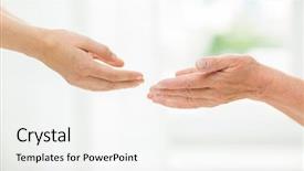  Presentation with senior care - Audience pleasing PPT layouts consisting of senior woman and young backdrop and a white colored foreground