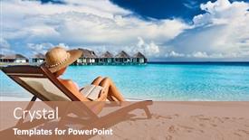  Presentation with book - Slide set featuring young-woman-reading-a-book background and a coral colored foreground