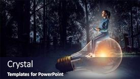  Presentation with reading - PPT theme with young-woman-reading-a-book background and a navy blue colored foreground